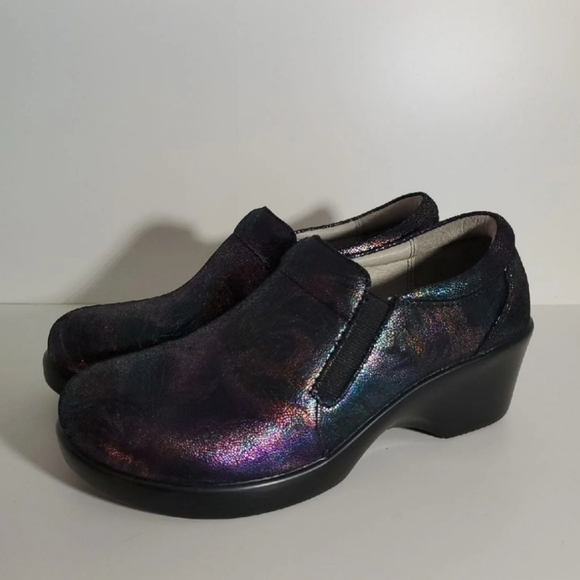 Alegria wedge clogs black iridescence EU size 36 - Picture 3 of 4